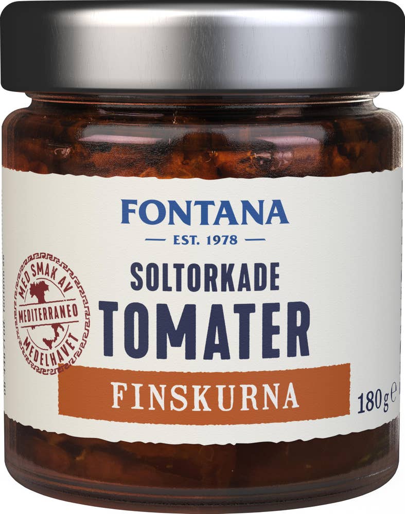 Fontana Soltorkade Tomater Finskurna