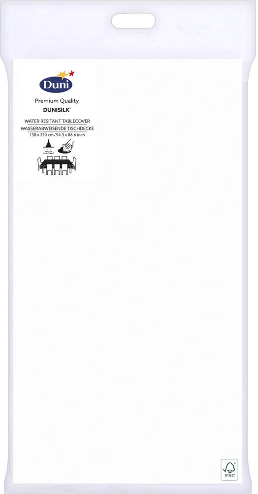 Duni Duk Silk Vit 138x220cm
