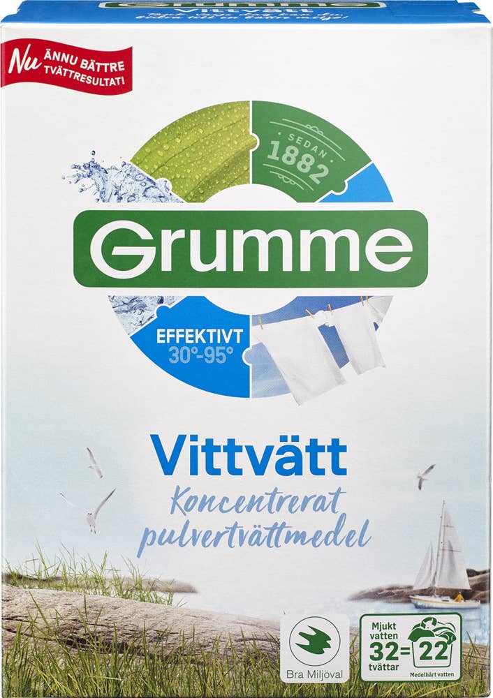 Grumme Vittvätt Pulver Grumme