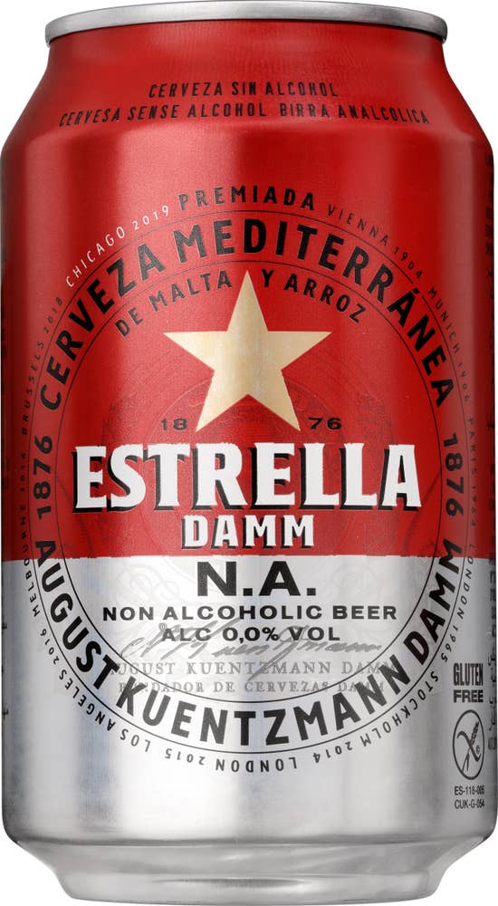 Estrella Damm Öl Alkoholfri 0,0% Glutenfri