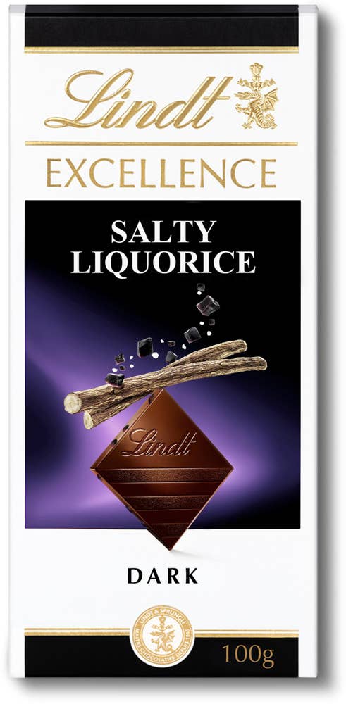 Lindt Excellence Mörk Chokladkaka Salt Lakrits
