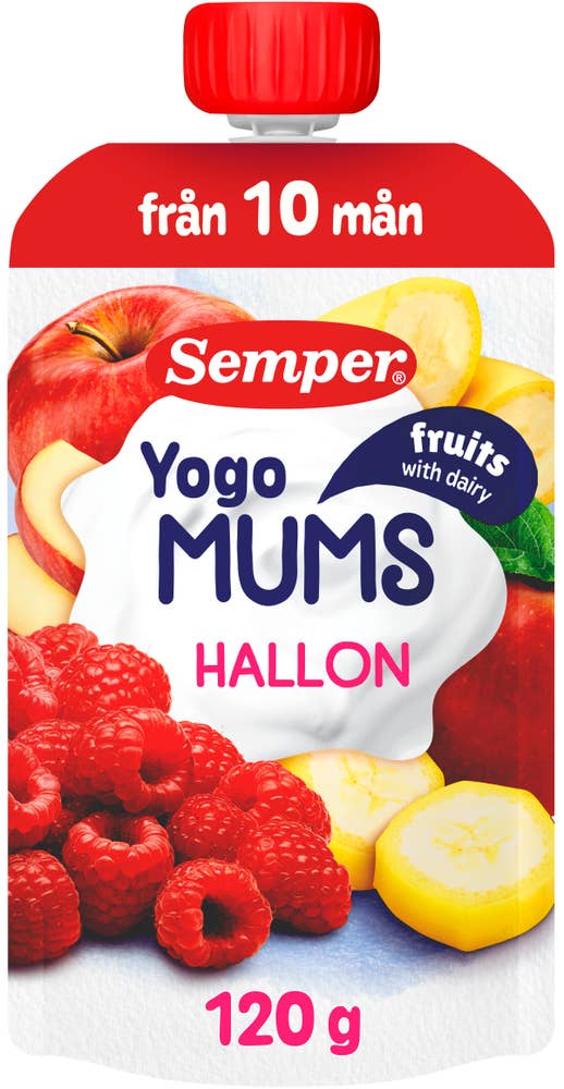 Semper Yoghurt Äpple, Banan & Hallon 12M