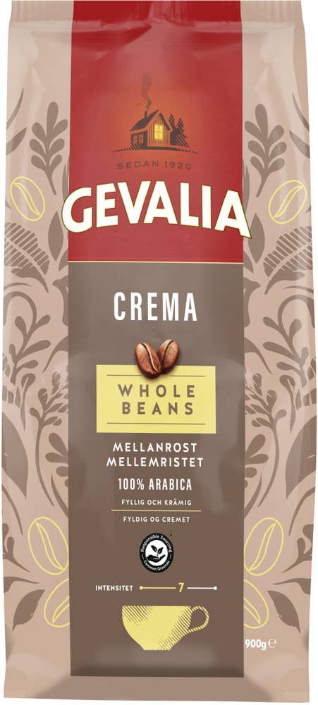 GEVALIA Kaffe Crema Hela Bönor