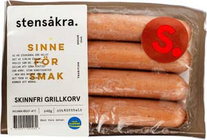 Stensåkra Grillkorv Skinnfri 640g Stensåkra