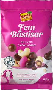 Exotic Snacks Fem Bästisar Dragerade Nötter