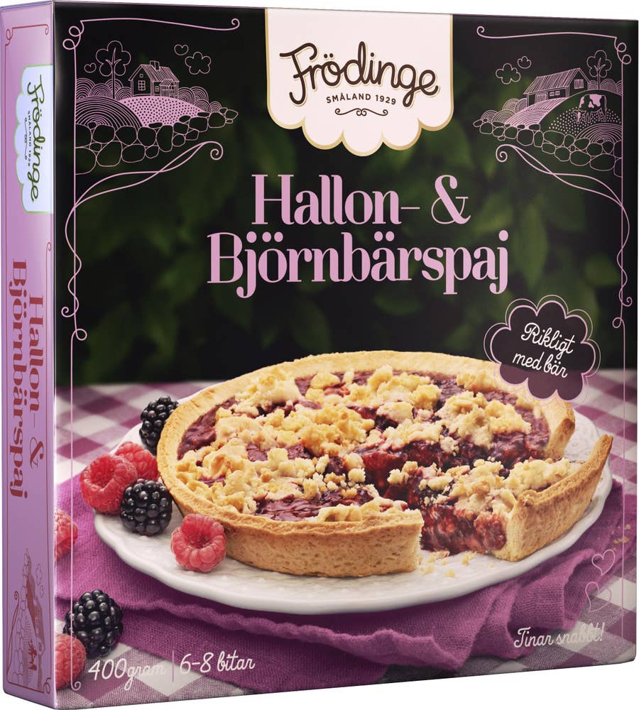 Frödinge Fryst Hallon & Björnbärspaj Frödinge