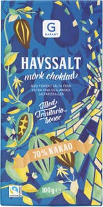 Garant Mörk Choklad 70% Havssalt Fairtrade