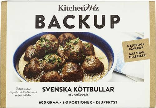 Backup Svenska Köttbullar i Gräddsås 2-3 Port Fryst