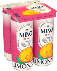Mino Limonata Hallon Svartvinbär Zero 4x33cl