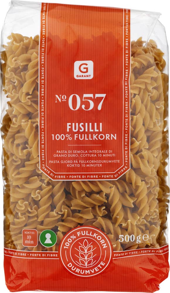 Garant Pasta Fusilli Fullkorn