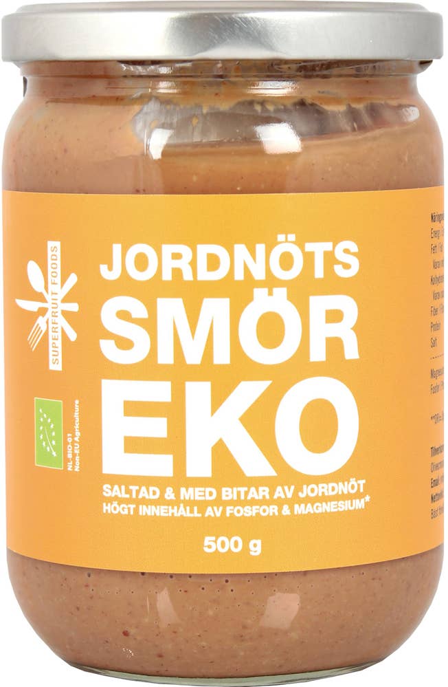 Superfruit Foods Jordnötssmör Crunchy Saltad EKO