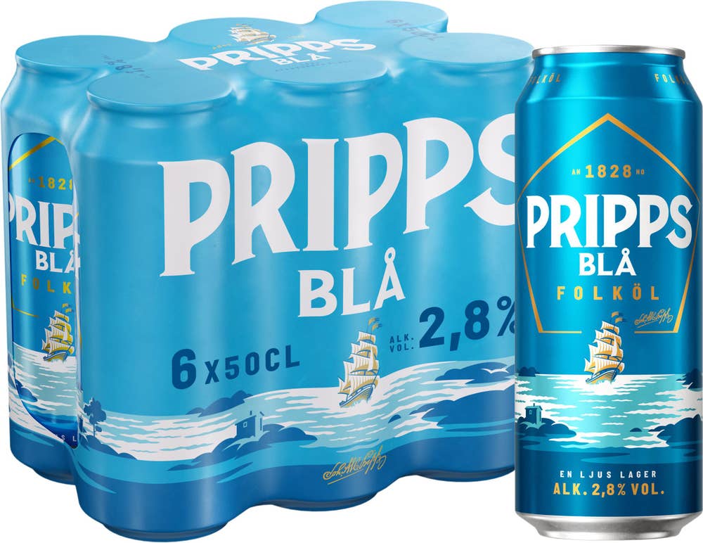 Pripps Blå Öl 2,8% 6x50cl