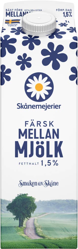 Skånemejerier Färsk Mellanmjölk 1,5%