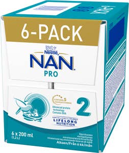 Nestlé NAN Pro 2 Drickfärdig Tillskottsnäring 6M 6-p