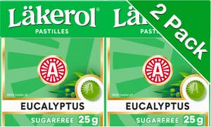 Läkerol Halstabletter Eucalyptus Sockerfri 2x25g