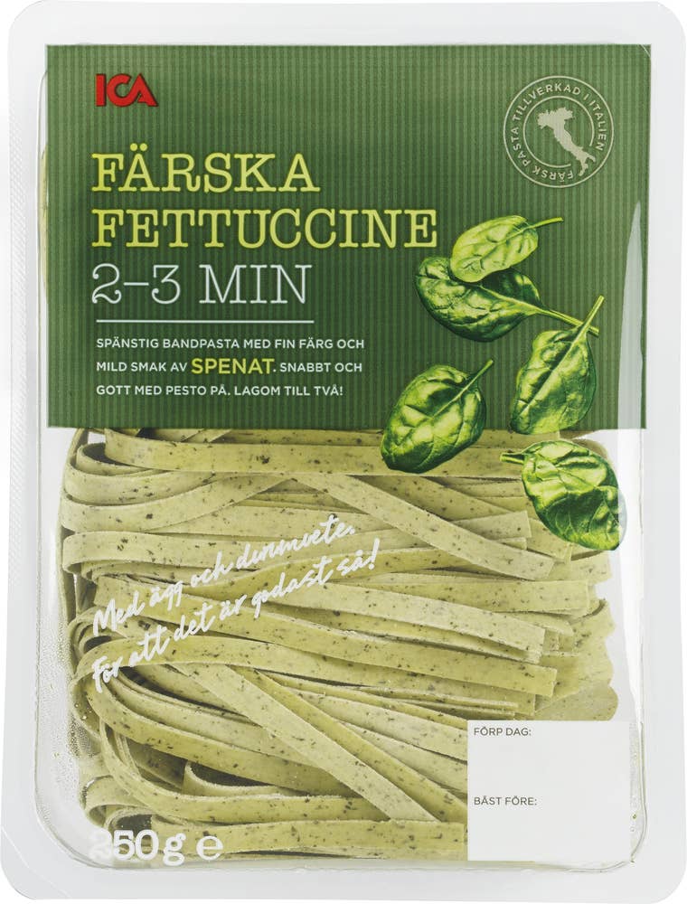 Ej sorterad Fettuccine spenat Ica
