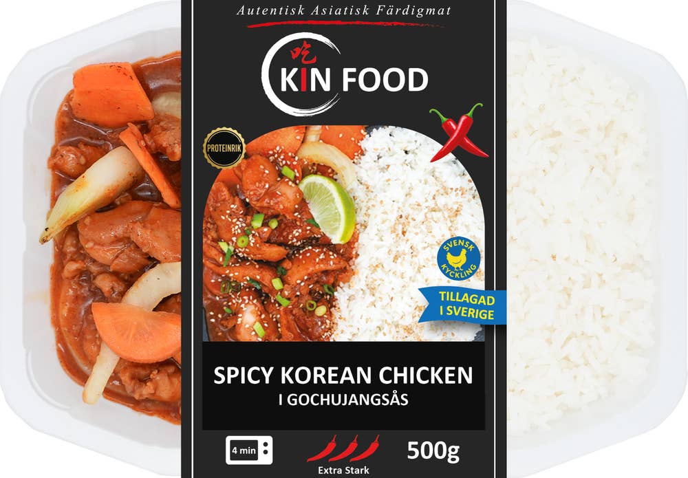 Kin Food Spicy Korean Chicken i Gochujangsås Extra Stark
