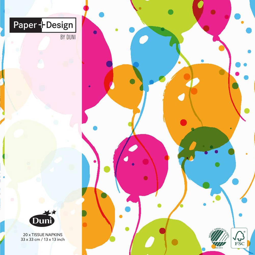PAPER + DESIGN Servett Splash Balloon 3-lags 33x33cm