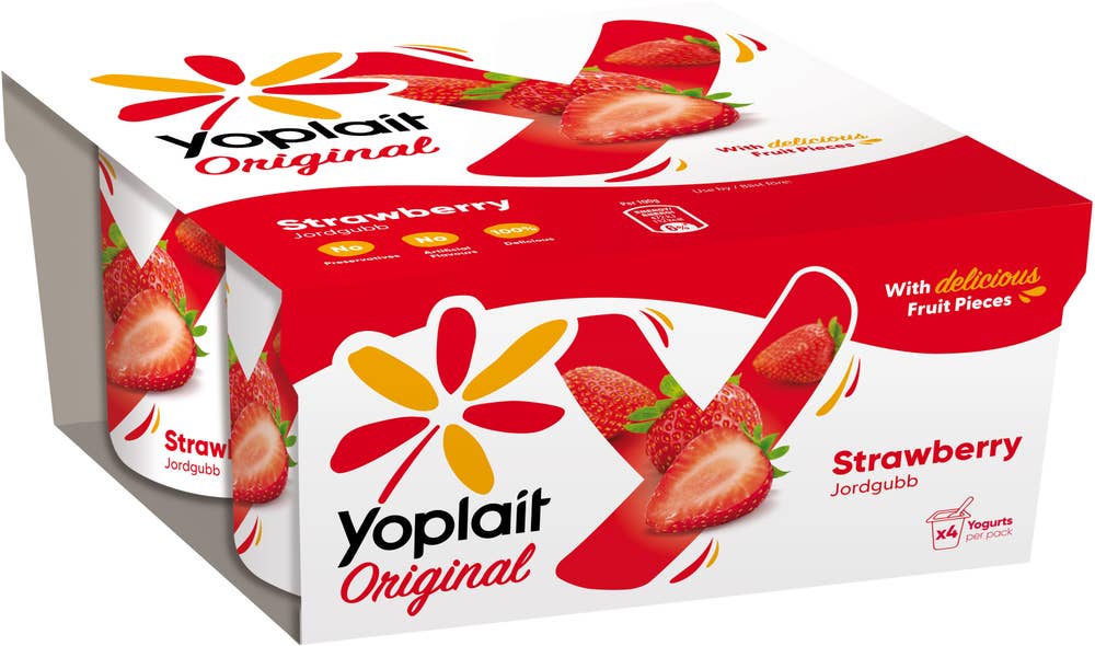 Yoplait Yoghurt Jordgubb 2,3% 4-p