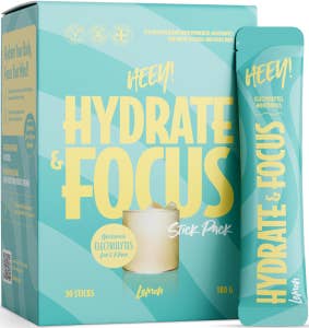 Heey! Hydrate & Focus Electrolytes Sticks Lemon 30 portioner