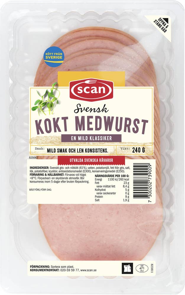 Medwurst Kokt Skivad