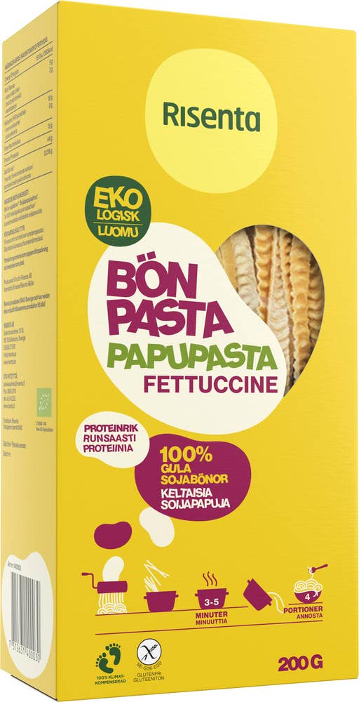 Risenta Bönpasta Glutenfri Gul Fettuccine EKO Risenta