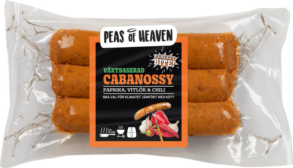 Peas of Heaven Vegokorv Cabanossy