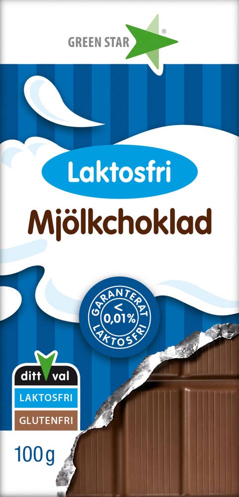 Green Star Mjölkchoklad Laktosfri