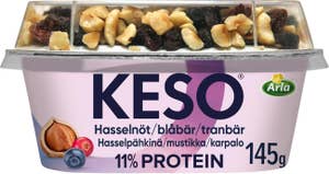 KESO® Cottage Cheese Mellanmål Hasselnöt, Blåbär & Tranbär 6,5%