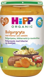 Hipp Bulgurgryta med Kikärtor & Nötkött 12M EKO