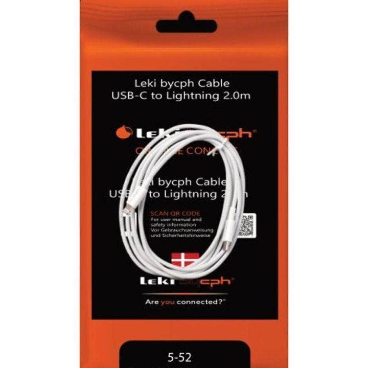 Leki Denmark Kabel USB-C till Lightning 2m