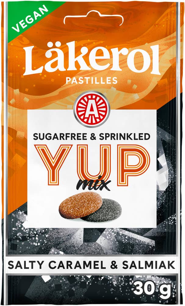 Läkerol Halstabletter Yup Salt Karamell & Lakrits Sockerfri