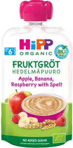 Hipp Fruktgröt Äpple, Banan & Hallon 6M EKO