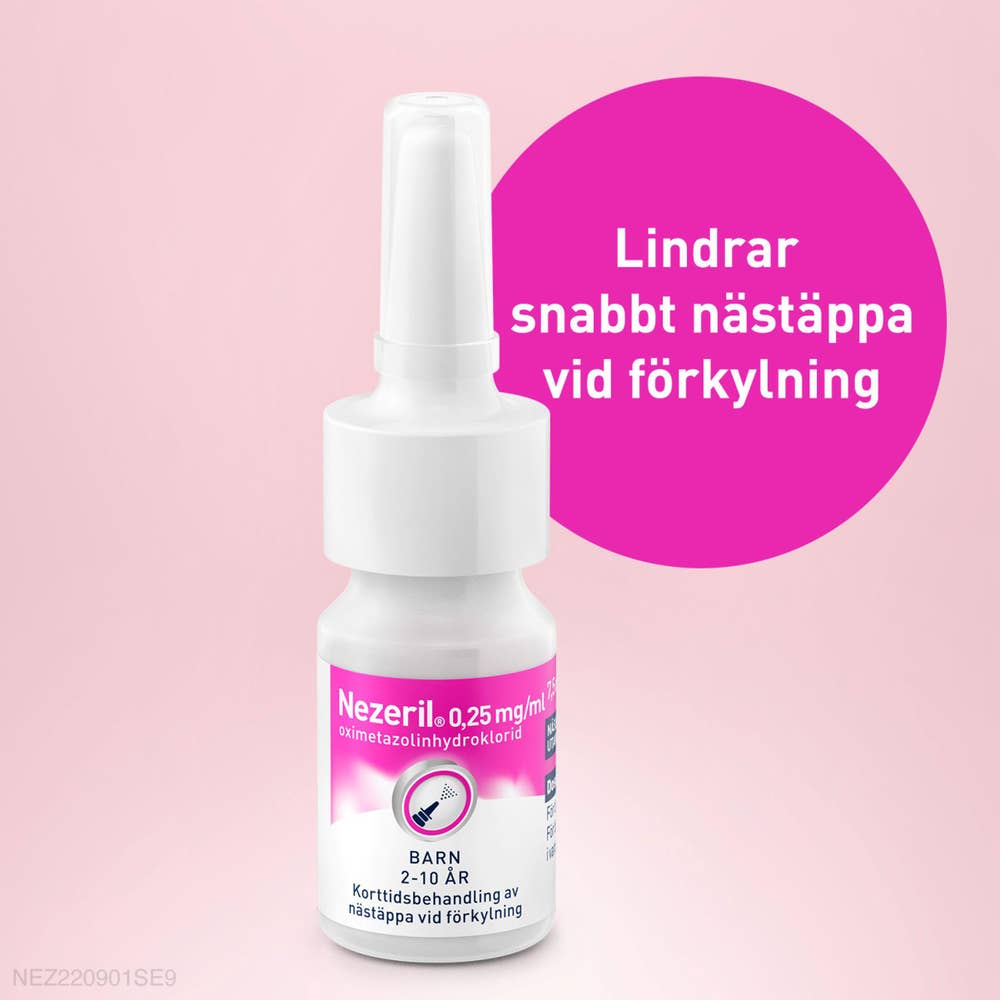 Nezeril Nässpray Oximetazolin 0,25 mg/ml Lösning 7,5ml Nezeril