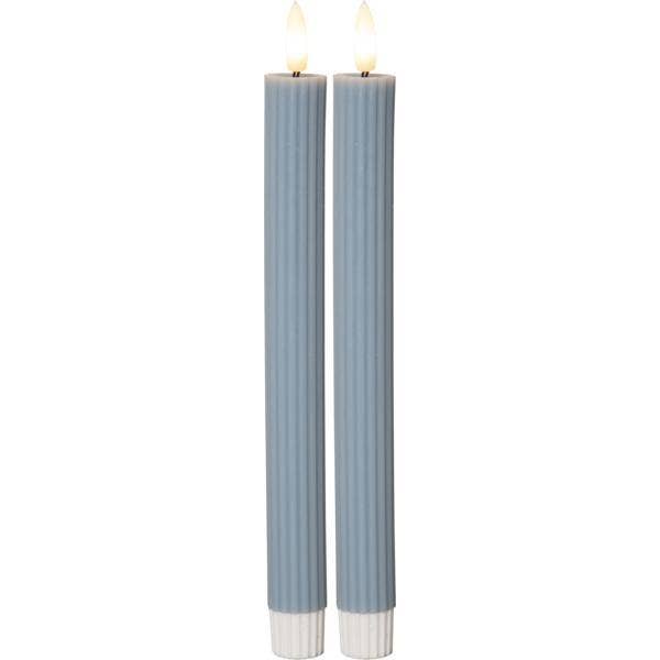 Star Trading Antikljus LED Flamme Stripe Blå 25cm