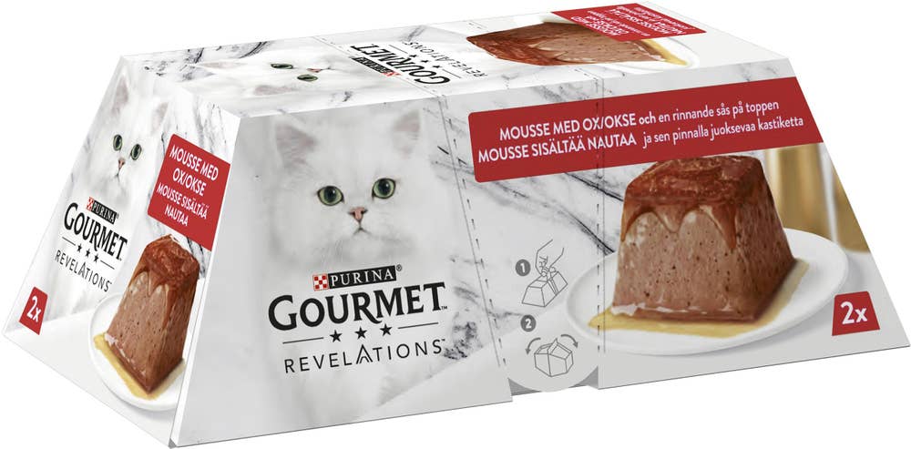 Gourmet Kattmat Mousse Pyramid Ox 2x57g