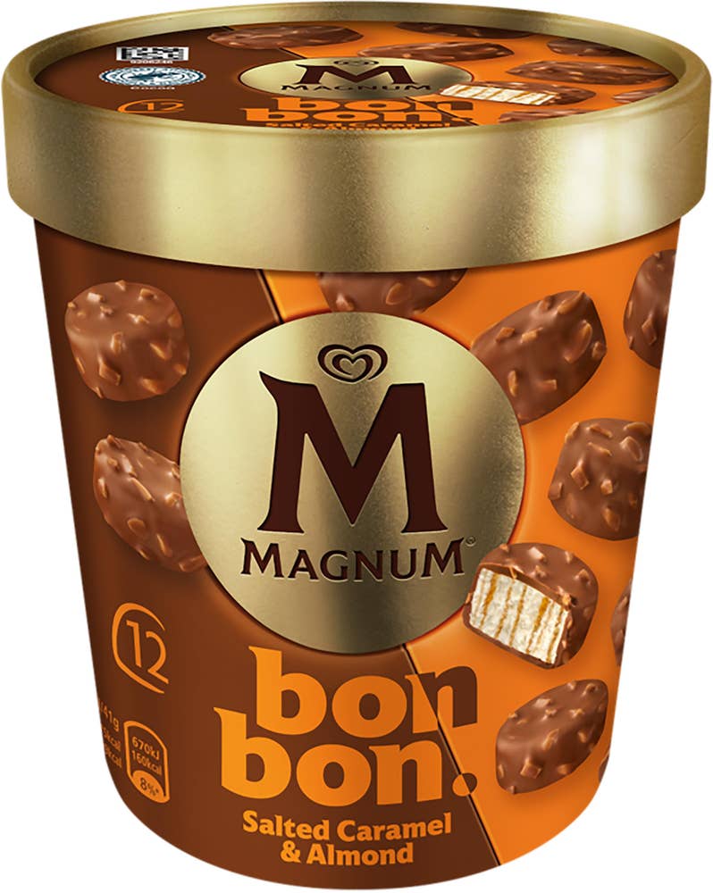 Magnum Glass Bonbon Salted Caramel and Almond 12-p