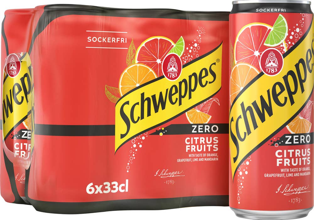 Schweppes Citrus Fruits Zero 6x33cl