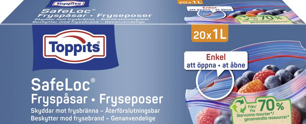 Toppits Fryspåsar Safeloc 1L