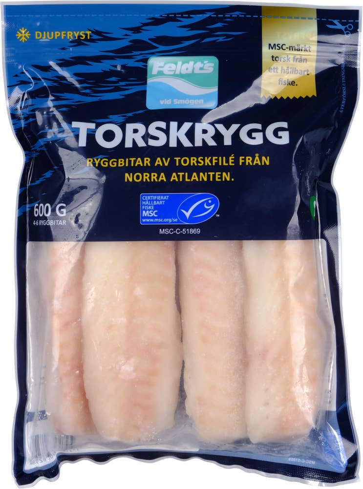 Feldts Torskrygg Fryst MSC