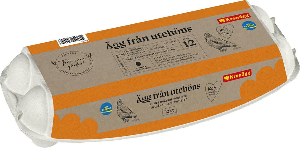 Kronägg Ägg Frigående Utomhus Sojafritt Foder M