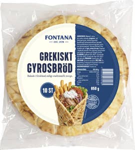 Fontana Grekiskt Gyrosbröd Fryst 10-p