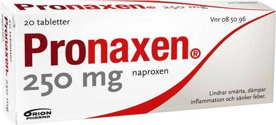 Pronaxen 250 mg, Naproxen, tablett, 20 st