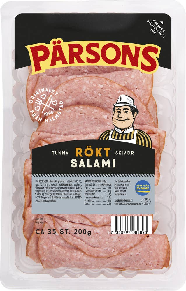 Salami Rökt Skivad