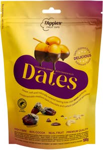 Dippies Fruit Dips Chokladdoppade Dadlar med Saltade Cashewbitar