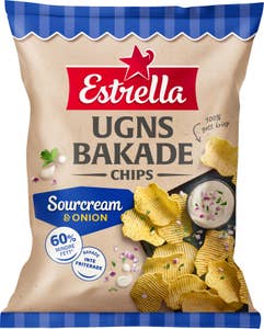 Estrella Ugnsbakade Chips Sourcream & Onion