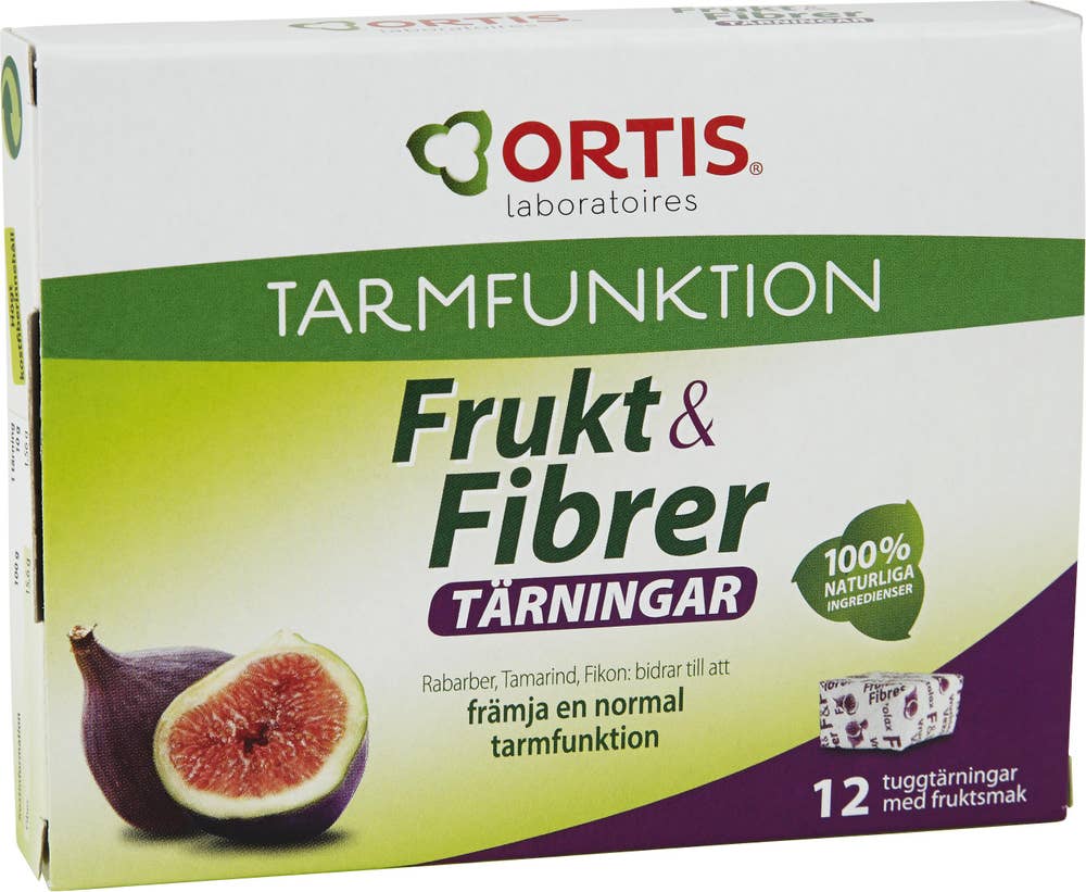 Ortis Frukt & Fibrer 12 Tärningar Ortis