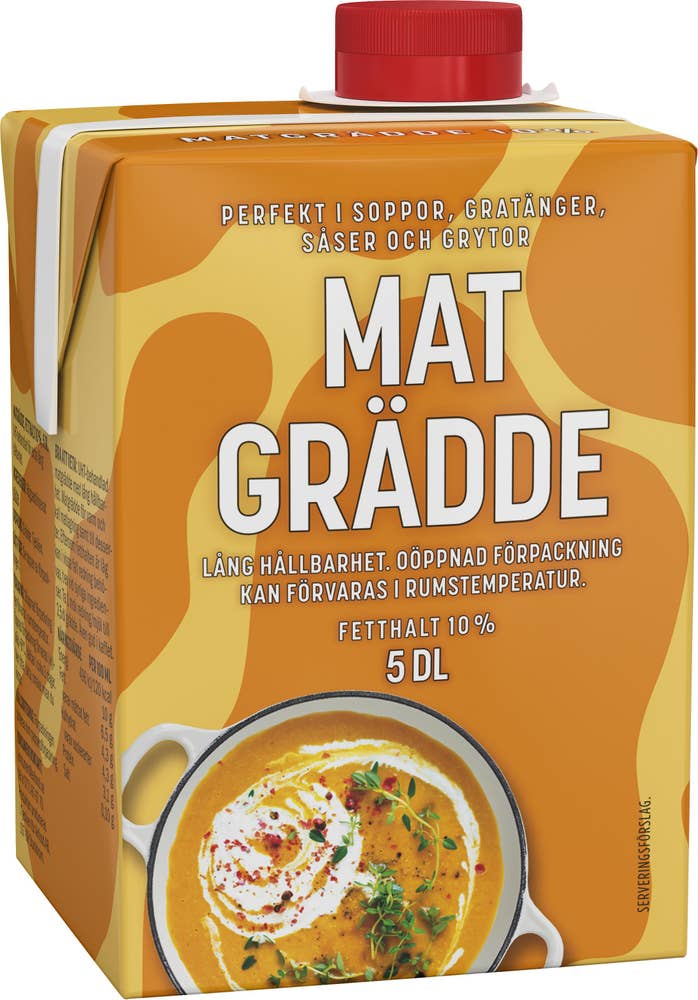 Dairy Food Matgrädde Lång Hållbarhet 10%
