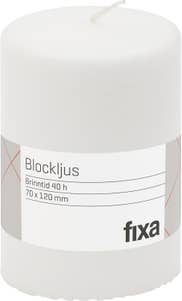 Fixa Blockljus Vit 7x12cm