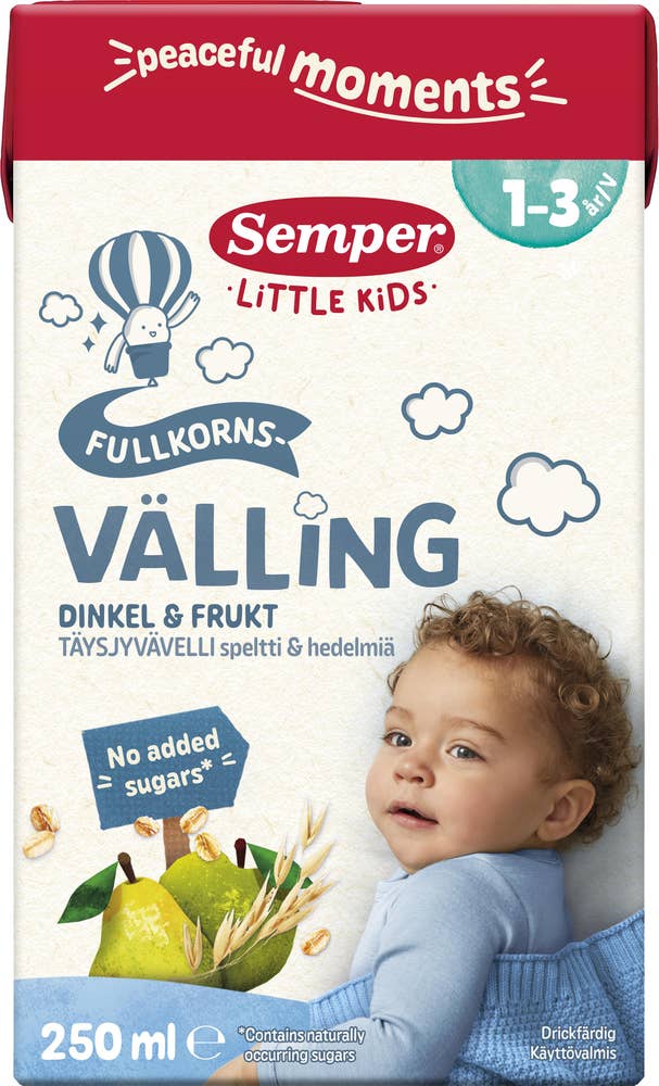 Fullkornsvälling Dinkel 6 Frukt 1-3År